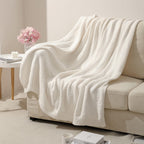 Bearberry Super Soft Fluffy Throw Blanket Lightweight Cozy Warm Throw Blankets For Couch Bed Sofa All Season(Cream, 50   X60   )