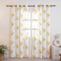 Homemonde Cotton Sheer Curtains For Window Sun Light Filtering Linen Textured Curtain Set Of 6, Hangs With Eyelets  (L 6Ft X W 