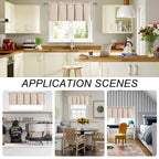 Dwcn Valance Curtains For Living Room, Kitchen Valance Solid Short Topper - Beige Basement Curtain For Window, 1 Panel, 36 X 16