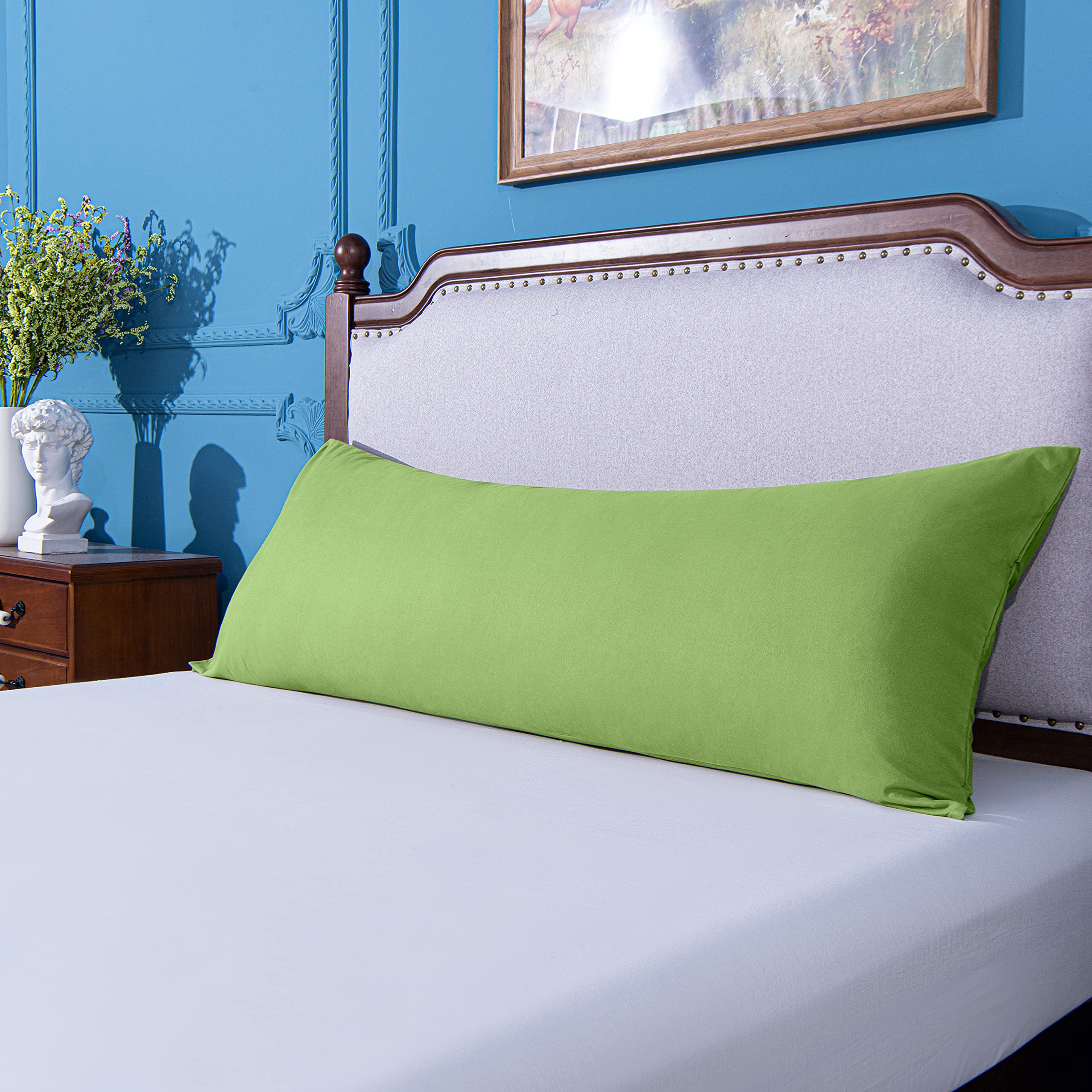 Ntbay Body Pillowcase - Brushed Microfiber 20X54 Pillowcase - Soft, Wrinkle-Free, Fade-Resistant, Stain-Resistant, Sage Green Bo
