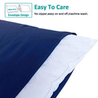 Ntbay Body Pillowcase - Brushed Microfiber 20X54 Pillowcase - Soft, Wrinkle-Free, Fade-Resistant, Stain-Resistant, Navy Blue Bod