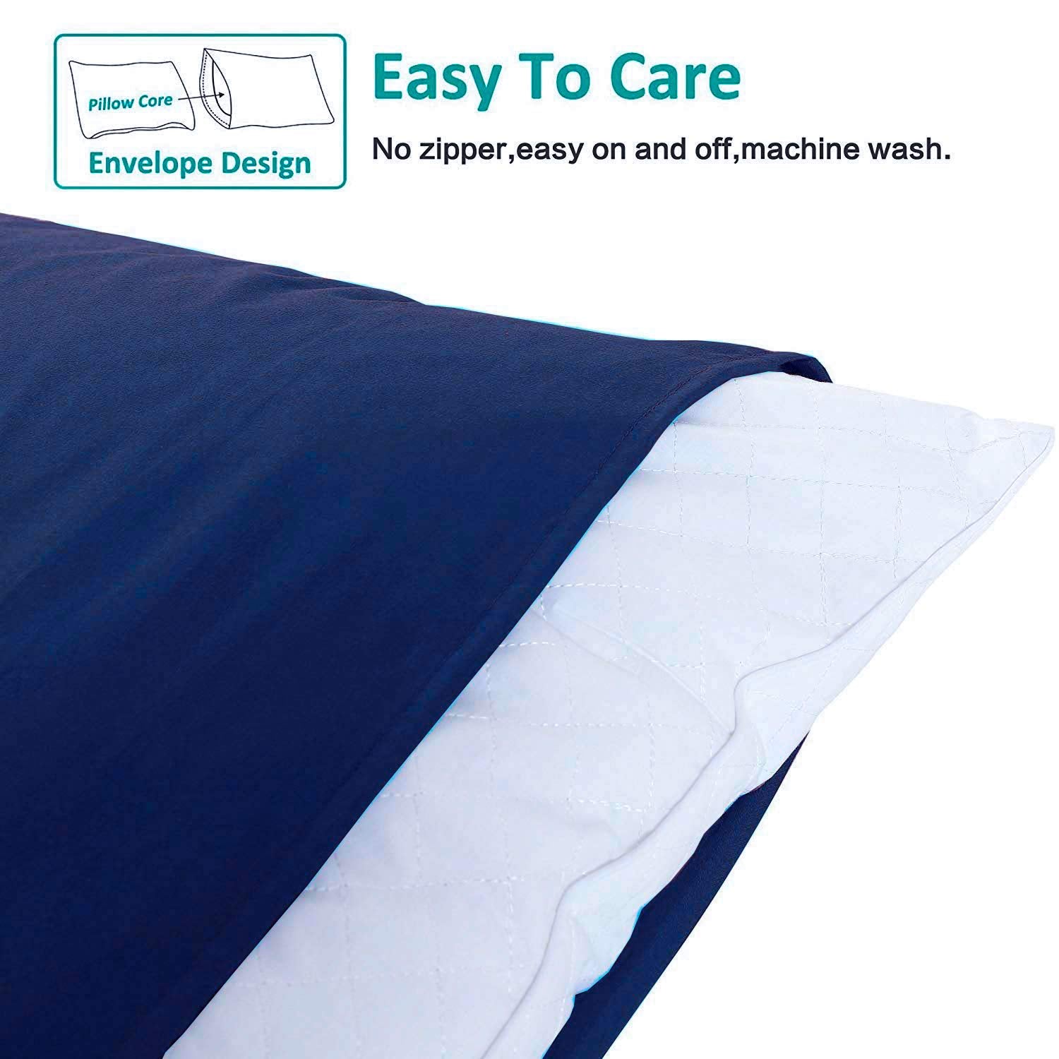 Ntbay Body Pillowcase - Brushed Microfiber 20X54 Pillowcase - Soft, Wrinkle-Free, Fade-Resistant, Stain-Resistant, Navy Blue Bod