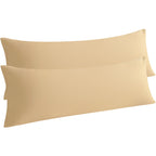 Ntbay 2 Pack Body Pillowcase, 20X54 Inches, Light Taupe, Soft, Wrinkle, Fade Resistant, Envelope Closure, Microfiber, 2 Pillowca