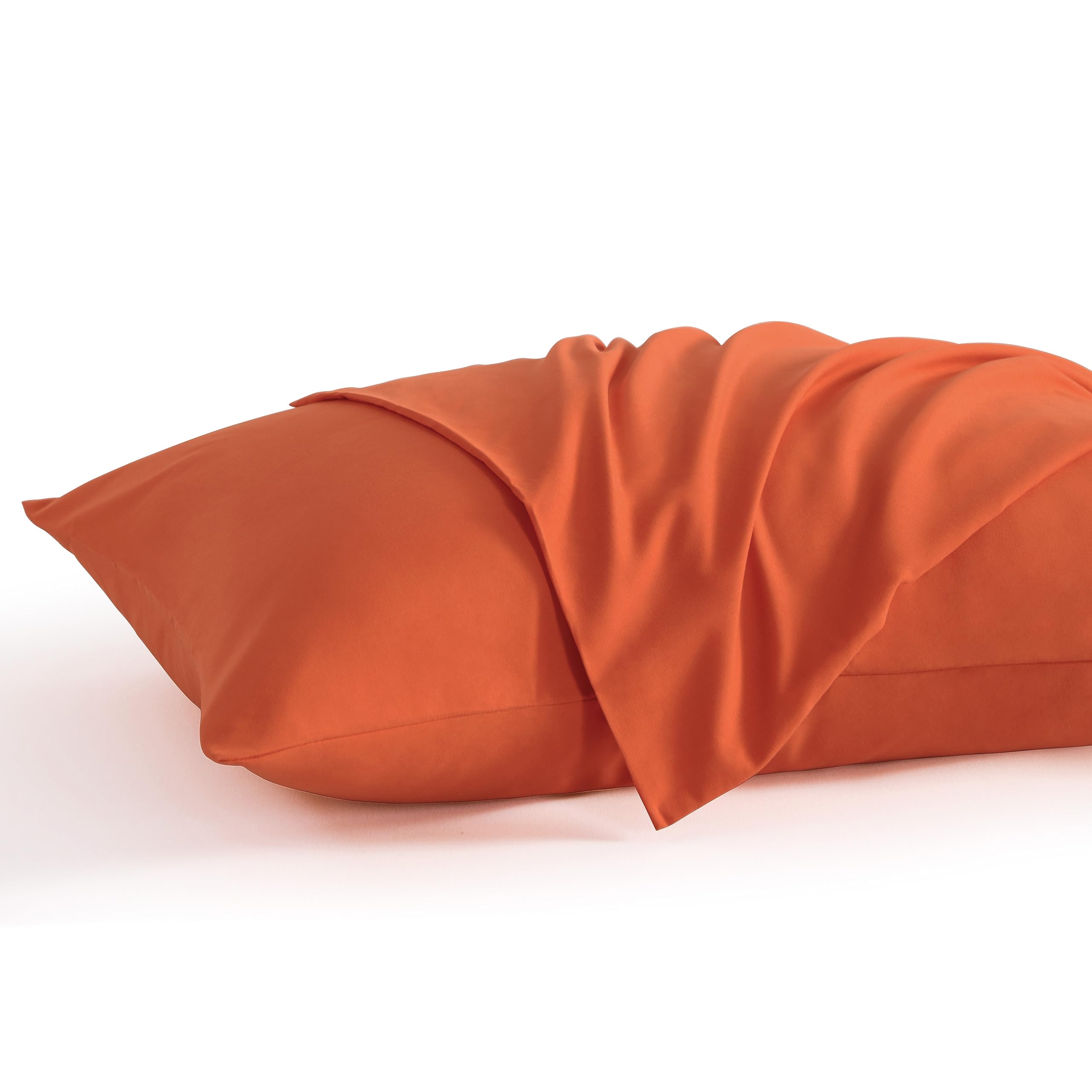 Ntbay King Pillow Cases Set Of 2, 2 Pack Brushed Microfiber 20X40 Pillow Cases, Soft, Wrinkle, Fade, Stain Resistant Brunt Orang