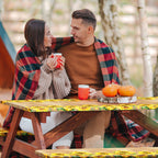 3 Pcs Vinyl Picnic Table And Bench Fitted Tablecloth Cover Set 6 Ft 30 X 72 Inch Flannel Backing Rectangular Elastic Edged Picnic Table Cover For Summer Outdoor Patio Travel (Retro Sunflower)