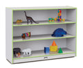 JontiCraft Rainbow Accents 26932JCWW130 SuperSized Adjustable Mobile StraightShelf  Key Lime Green