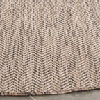 Safavieh Courtyard Collection Area Rug - 6'7'' Round, Brown & Beige, Non-Shedding & Easy Care, Indoor/Outdoor & Washable-Ideal F