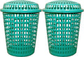 mastbus Plastic Laundry Basket With Lid Big Size For Clothes 50 Litre Hamper Bag Dress Storage Toys Organiser Cover Combo With C