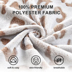 Sochow Body Pillow Cover 21X54 Inches, Super Soft And Cozy Leopard Print Fleece Long Body Pillowcase With Zipper Closure,1 Pack,