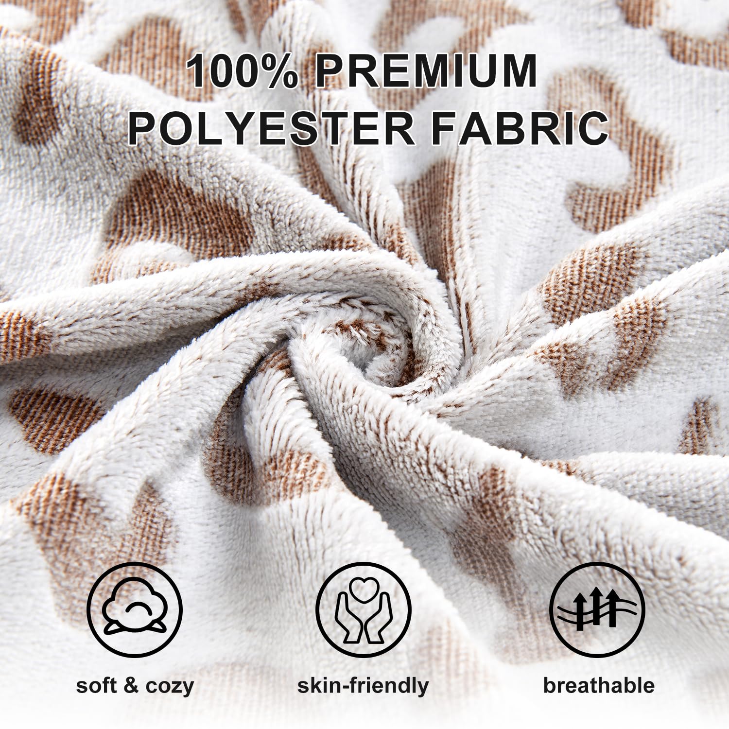 Sochow Body Pillow Cover 21X54 Inches, Super Soft And Cozy Leopard Print Fleece Long Body Pillowcase With Zipper Closure,1 Pack,