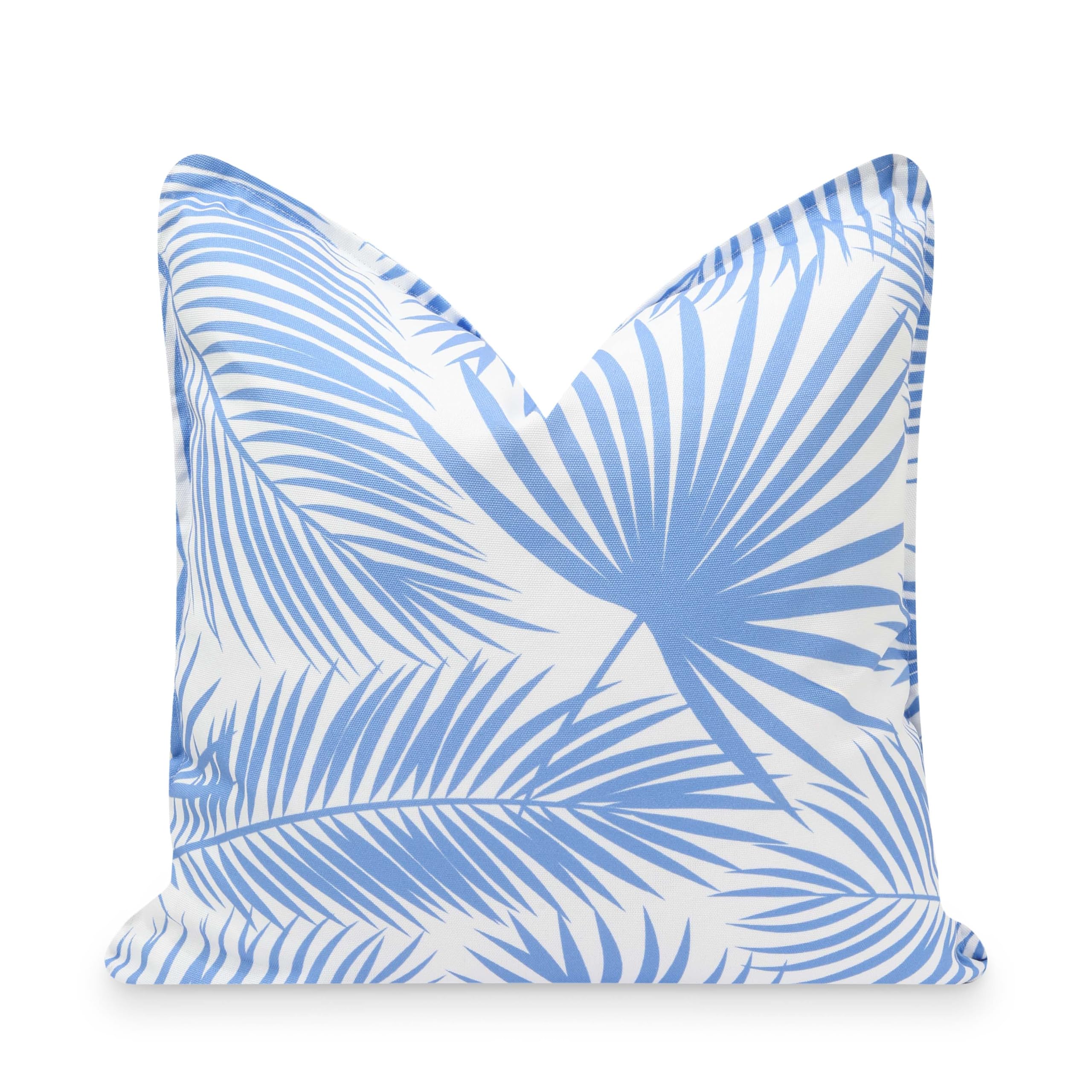 Hofdeco Premium Coastal Patio Indoor Outdoor Pillow Cover Only, 20'X20' Water Repellent For Backyard, Couch, Cornflower Blue P