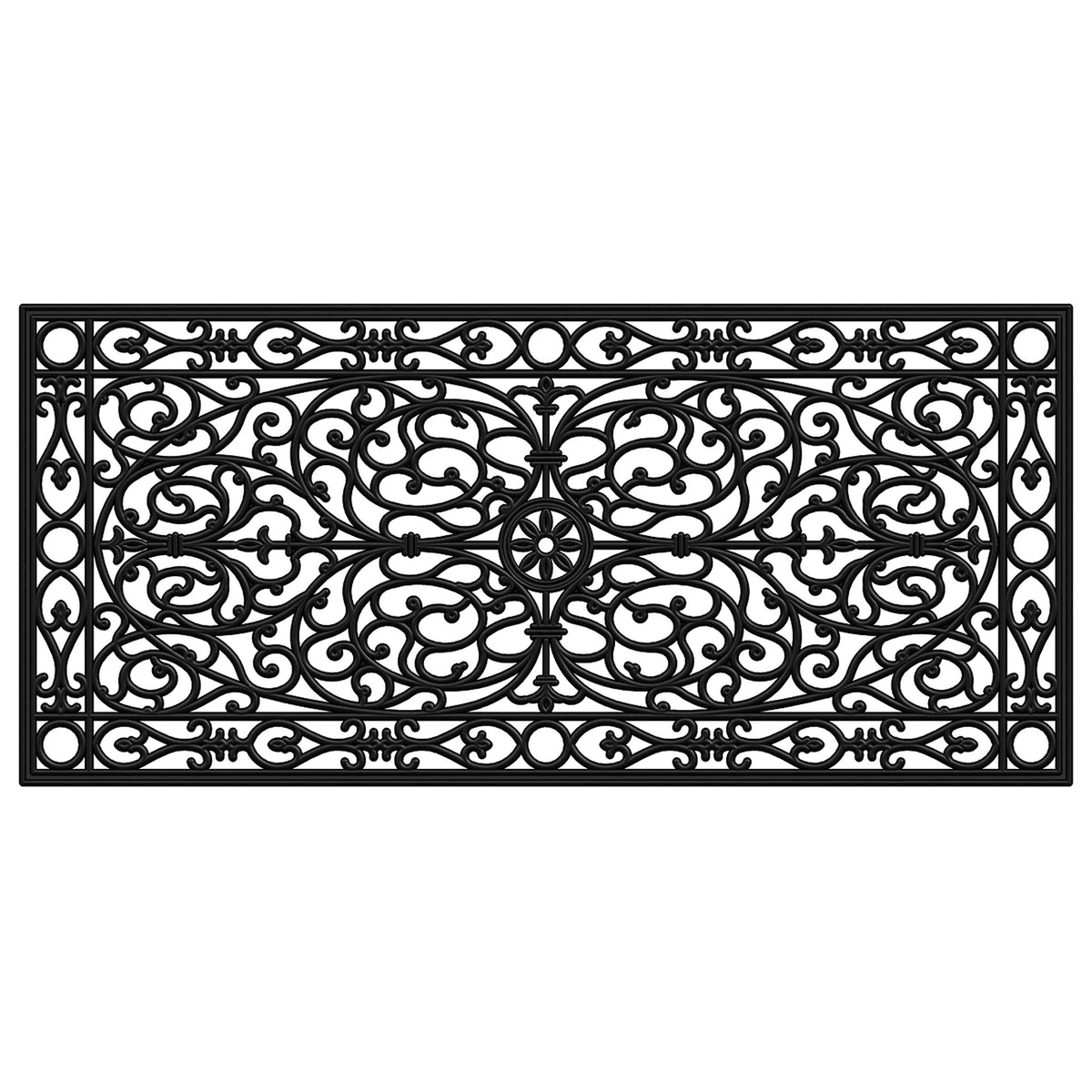 Calloway Mills Az900222248 Gatsby Rubber Doormat, 22' X 48', Black