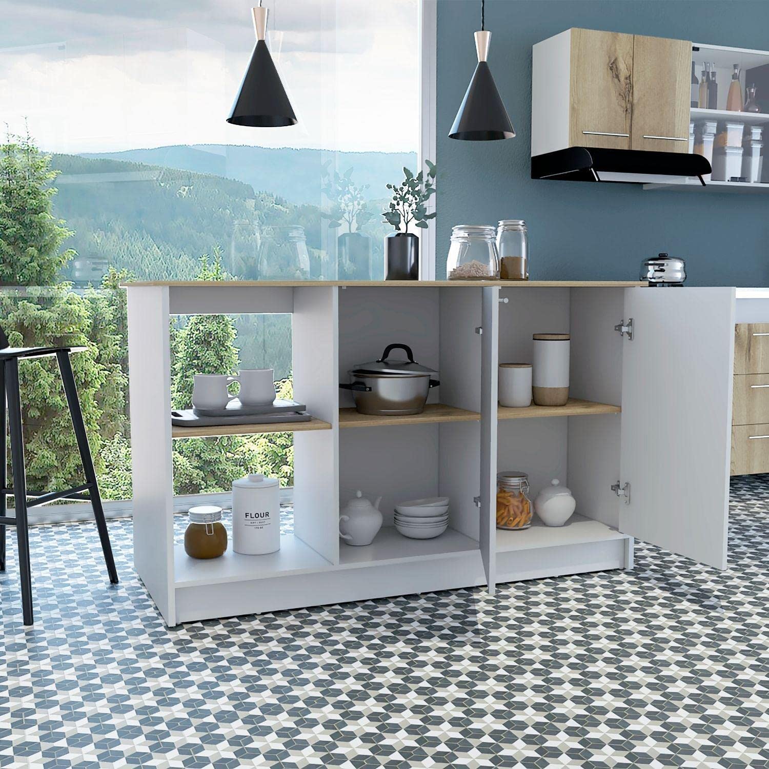 Coral Kitchen Island