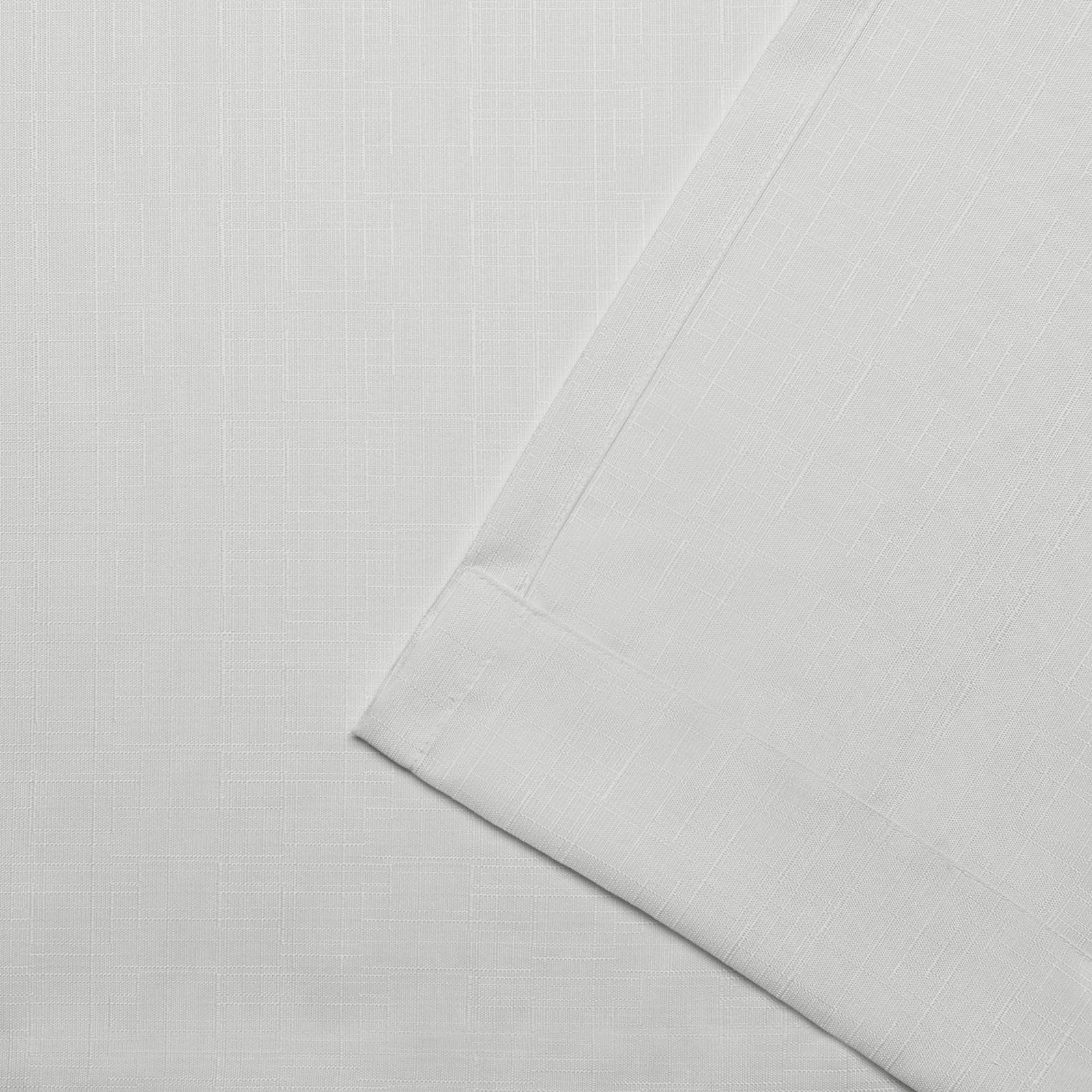 Exclusive Home Loha Linen Braided Tab Top Curtain Panel Pair, 54''X84'', Winter White