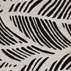 HomeRoots 7'X10' Black White Machine Woven Uv Treated Tropical Palm Leaves Indoor Outdoor Area Rug