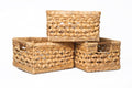 NAYA Set of 3M (11.6x8,9x6,9) Water Hyacinth Shelf Storage Baskets