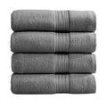 Dark Grey Bath Towels - 100% Cotton 4 Pack 54x27 Bath Towel Set - Lightweight, Absorbent, Quick-Dry Towels for Bathroom