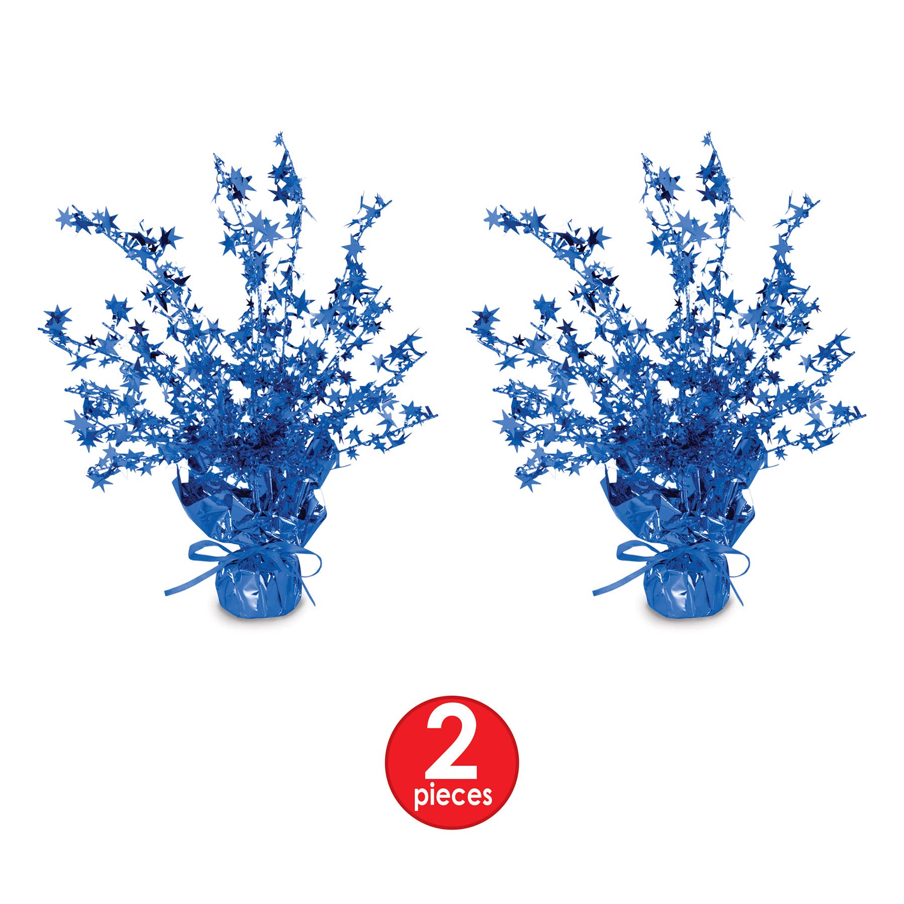 Beistle , 2 Piece Star Gleam 'N Burst Centerpieces, 15'' (Blue)
