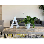 HomeRoots 16' Distressed White Wash Wooden Initial Letter A Sculpture
