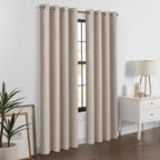 Eclipse 100% Blackout Curtain, 84"x50", Thermal Insulated, Sandstone, Grommet Style, Model 28628204193