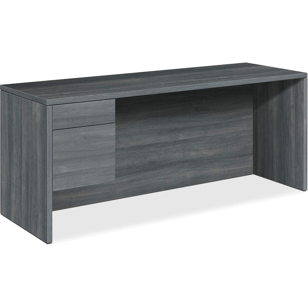 HON 10500 Series Left-Pedestal Credenza, Sterling Ash