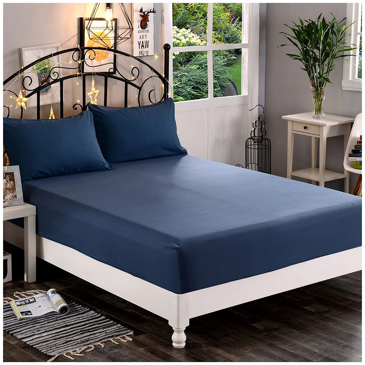 Elegant Comfort 1500 Premium Hotel Quality 1-Piece Fitted Sheet, Softest Quality Microfiber - Deep Pocket Up To 16 Inch, Wrinkle