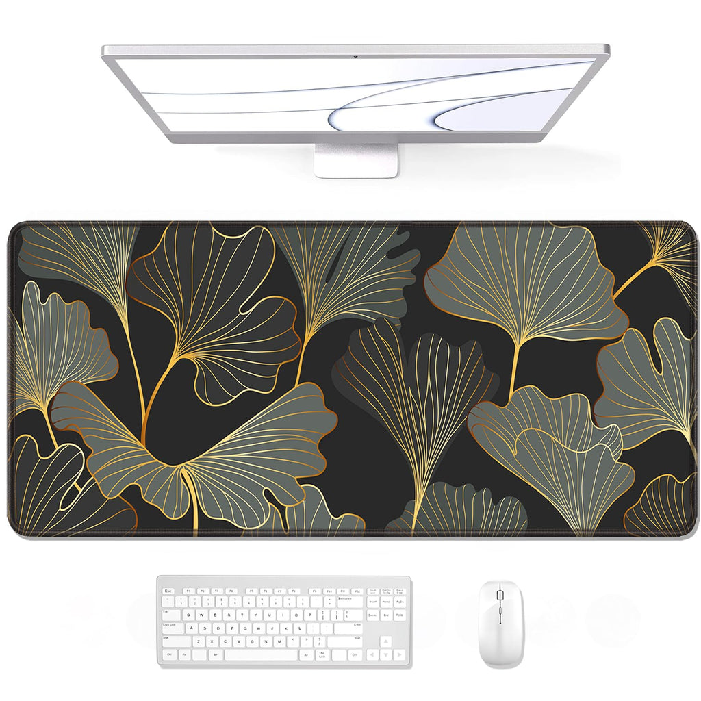 Auhoahsil Desk Pad, Xl Extended Large Gaming Mouse Pad 31.5 X 11.8 Inch, Waterproof Mousepad With Stitched Edge, Non-Slip Comput