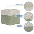 Temary Cube Storage Bins 13X13 Storage Cubes Basket For Gifts Empty, 4 Pack Large Storage Basket With Handles, Decorative Storag