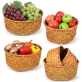 3 Pack Small Round Woven Storage Baskets Small Round Wicker Baskets