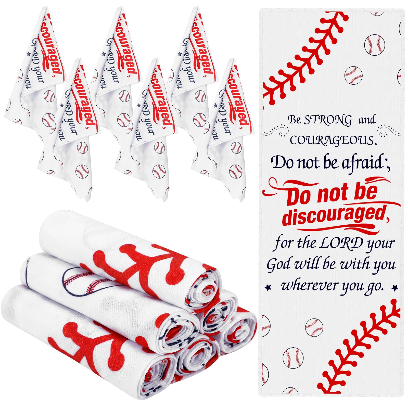 Hahafelt 12 Pcs Christian Baseball Cooling Towel Senior Night Team Gifts End of Season Baseballs First Communion Gift for Player
