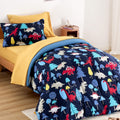 Sleep Zone Kids Bedding Full/Queen Comforter Set - Cute Printed For Boys, Girls, Teens, Super Soft, Fade Resistant (Dinosaur Lan