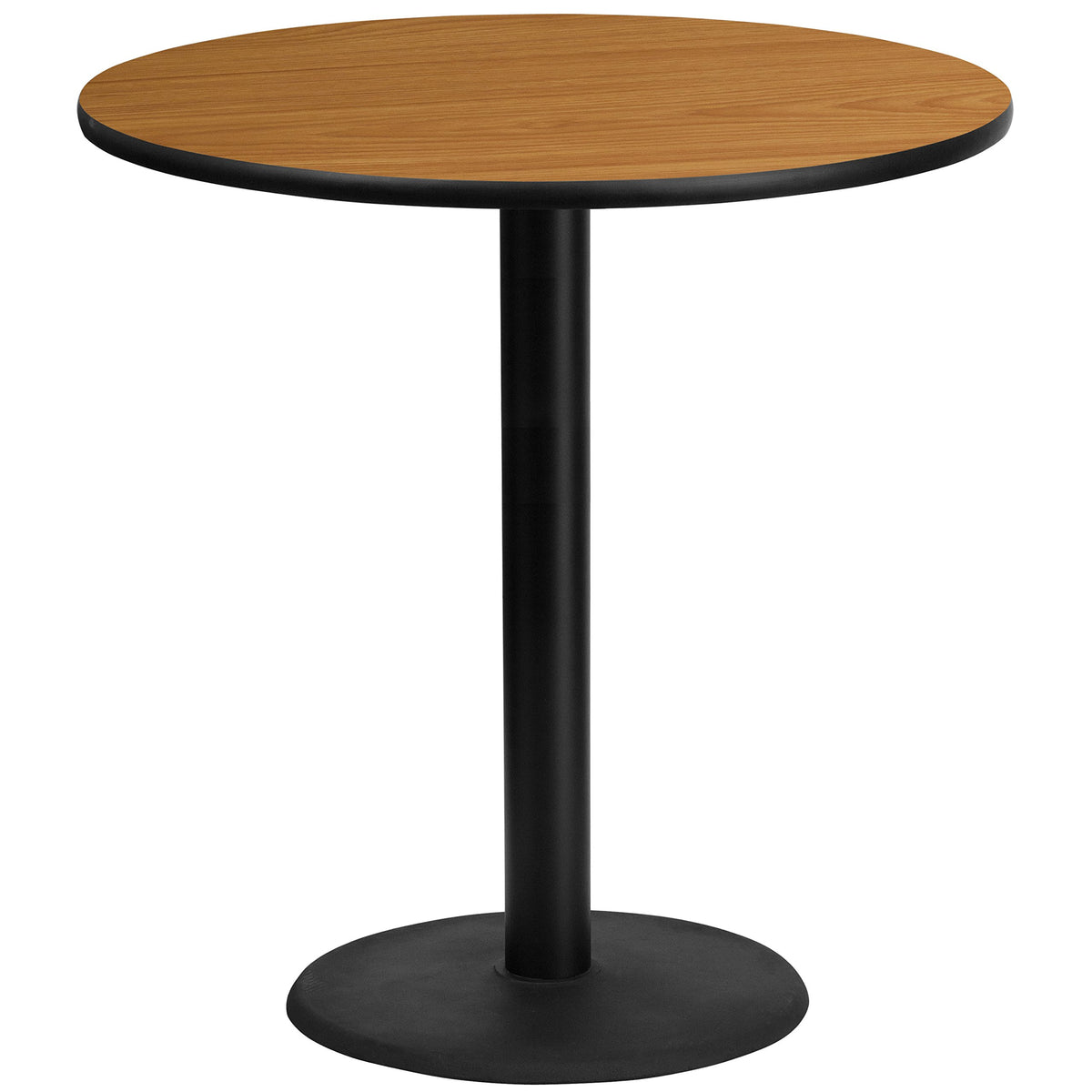 Flash Furniture Stiles 42'' Round Natural Laminate Table Top with 24'' Round Bar Height Table Base