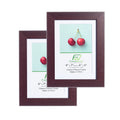 FrameWorks 2-Pack, 5x7 Matted to 4x6 Picture Frame, Mahogany - Classic Photo Frame with Tempered Glass, Picture Frame with Clean