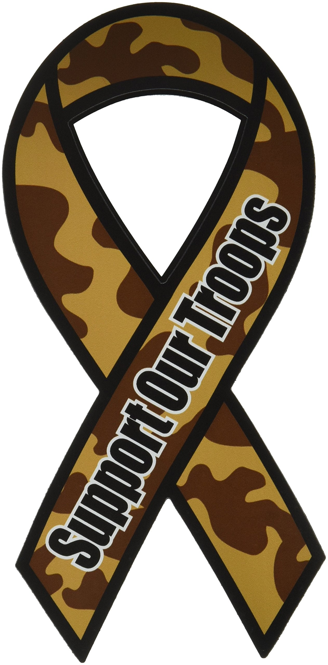 Us Flag Store Support Our Troops-Camo Ribbon Magnet