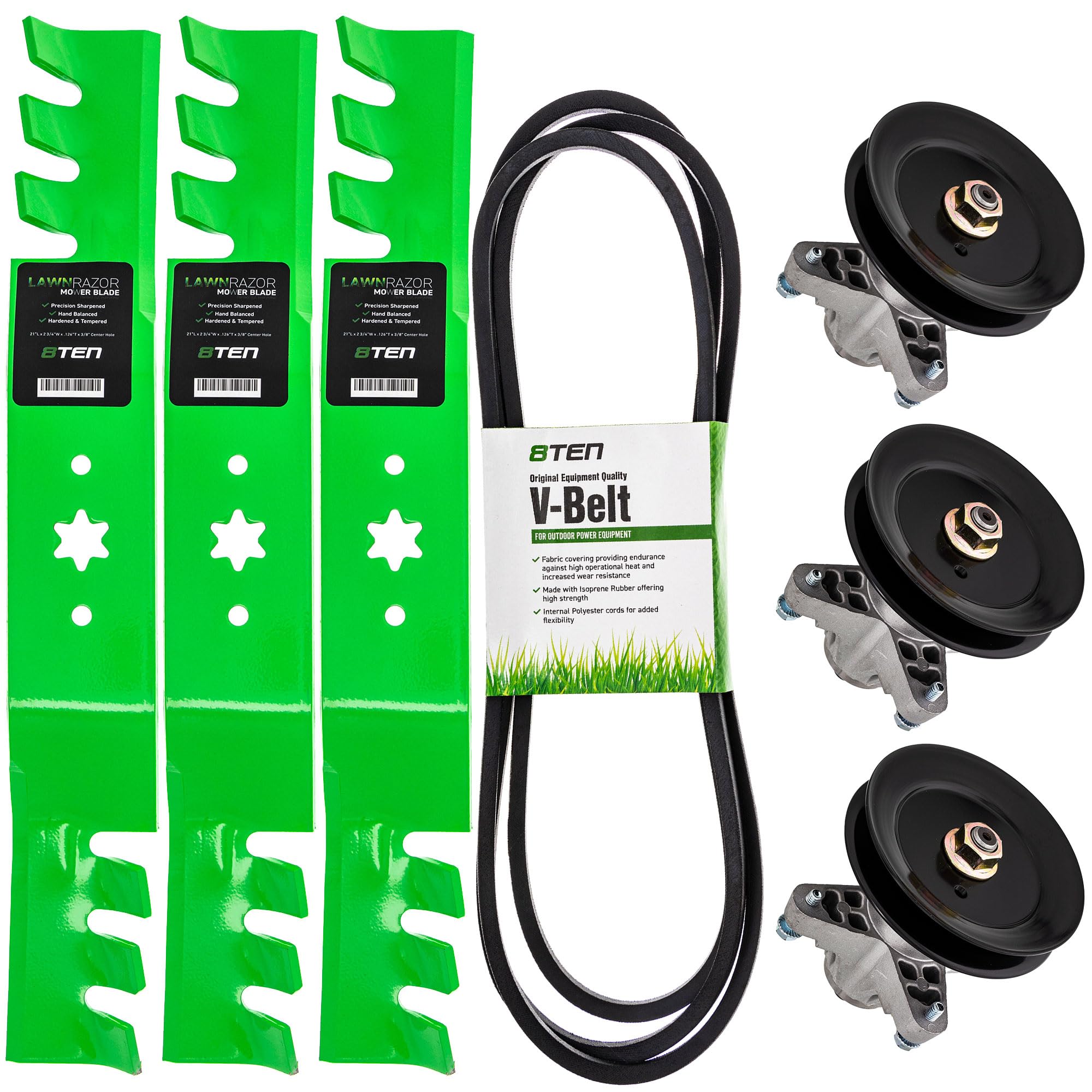 8Ten Deck Rebuild Kit For Mtd Cub Cadet White Outdoor 50 Inch Rzt50 Zt50 Blade Spindle Belt