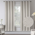 Ivory Beige Burlap Linen 100% Blackout Curtains For Bedroom - 63 Inches Long Grommet Thermal Insulated Window Curtain Panels For