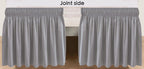 Biscaynebay Wrap Around Bed Skirts With Split Corners For King Beds 21' Drop, Silver Grey Elastic Dust Ruffles Easy Fit Wrinkle & Fade Resistant Silky Luxurious Fabric Solid Machine Washable