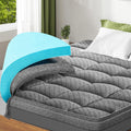 Dual Layer 3 Inch Memory Foam Mattress Topper King Size, 2 Inch Cooling Gel Memory Foam Plus 1 Inch Down Alternative Pillowtop M