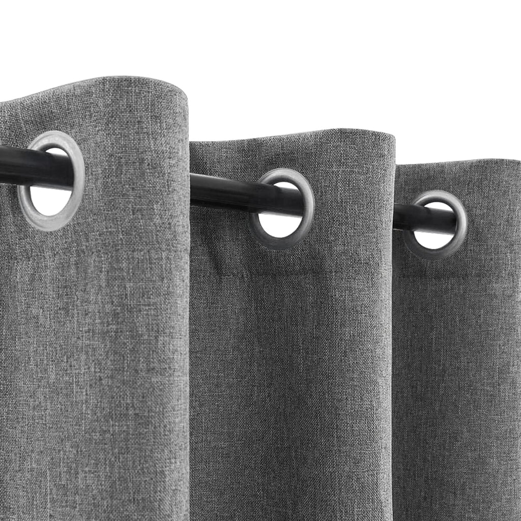 Jinchan Linen Textured 75% Blackout Curtain 96 Inch Length For Living Room Grey Extra Wide For Room Divider Drape Bedroom Curtain Thermal Insulated Grommet Top 1 Panel Window Curtain Drape Gray