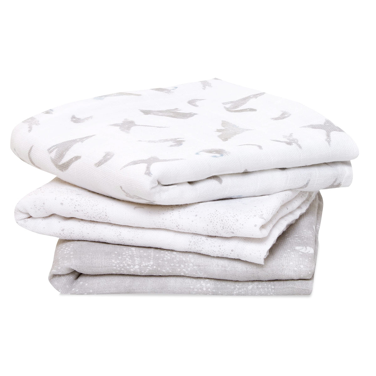 Aden + Anais Boutique Musy Squares, 100% Organic Cotton Muslin, Lightweight And Beathable Diaper Bag Essential, 3 Pack, Map The