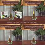 Pineapple Incense Cones - Total 20 Cone Incense - Dual Pack Of 10 Insence Cones - Incense Cones Scented - Cone Incense Scents -