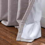 Twopages Parchment Linen Pinch Pleat Drape For Dining Room, Room Darkening Light Filtering Double Layer Lined Curtain Window Tre