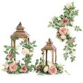 Lings Moment Wedding Aisle Decorations 1.8ft Flower Garland Arrangement for Wedding Table Centerpieces/Floral Table Runner/Lant