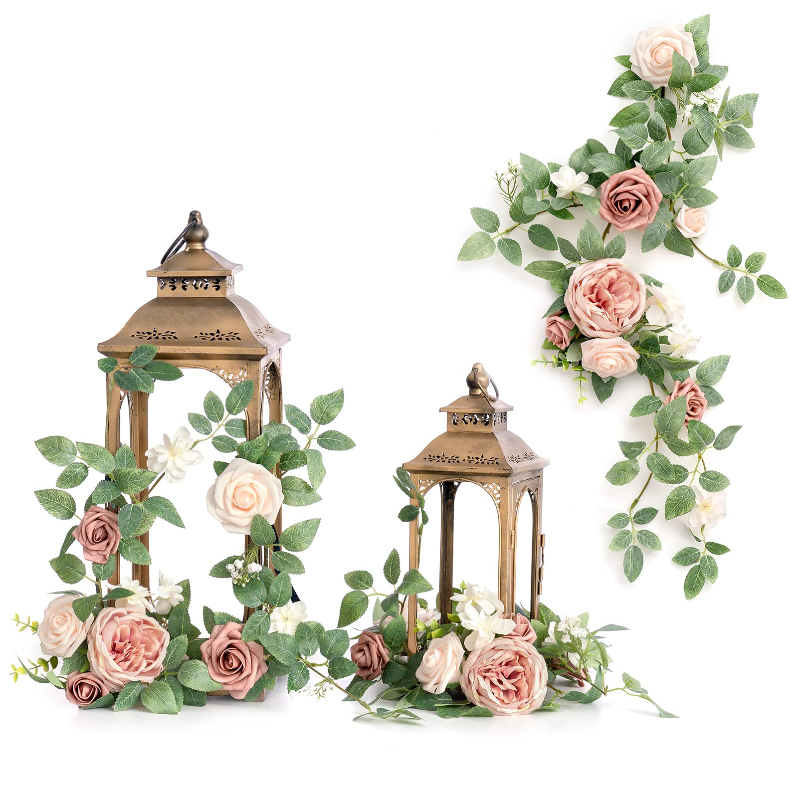 Lings Moment Wedding Aisle Decorations 1.8ft Flower Garland Arrangement for Wedding Table Centerpieces/Floral Table Runner/Lant