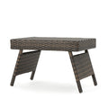 Christopher Knight Home Thira Outdoor Wicker End Table with Aluminum Frame, Mix Mocha-New Condition