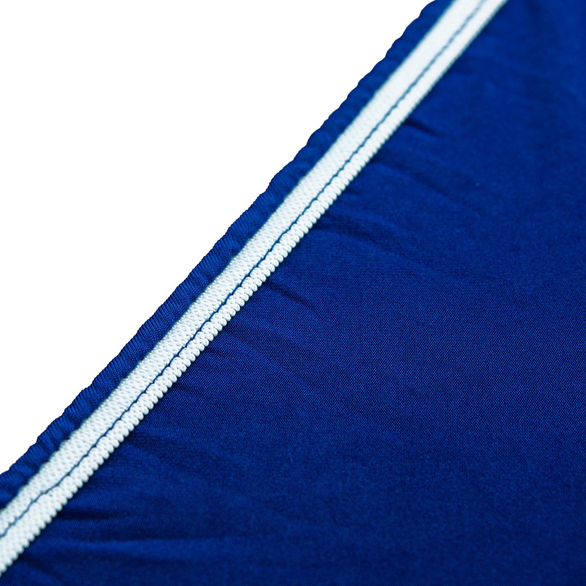 Newisher Round Fitted Table Cover Spandex Stretch Tablecloth Blue Table Top Cover With Elastic Edged For Dining Picnic Patio 48 Inch