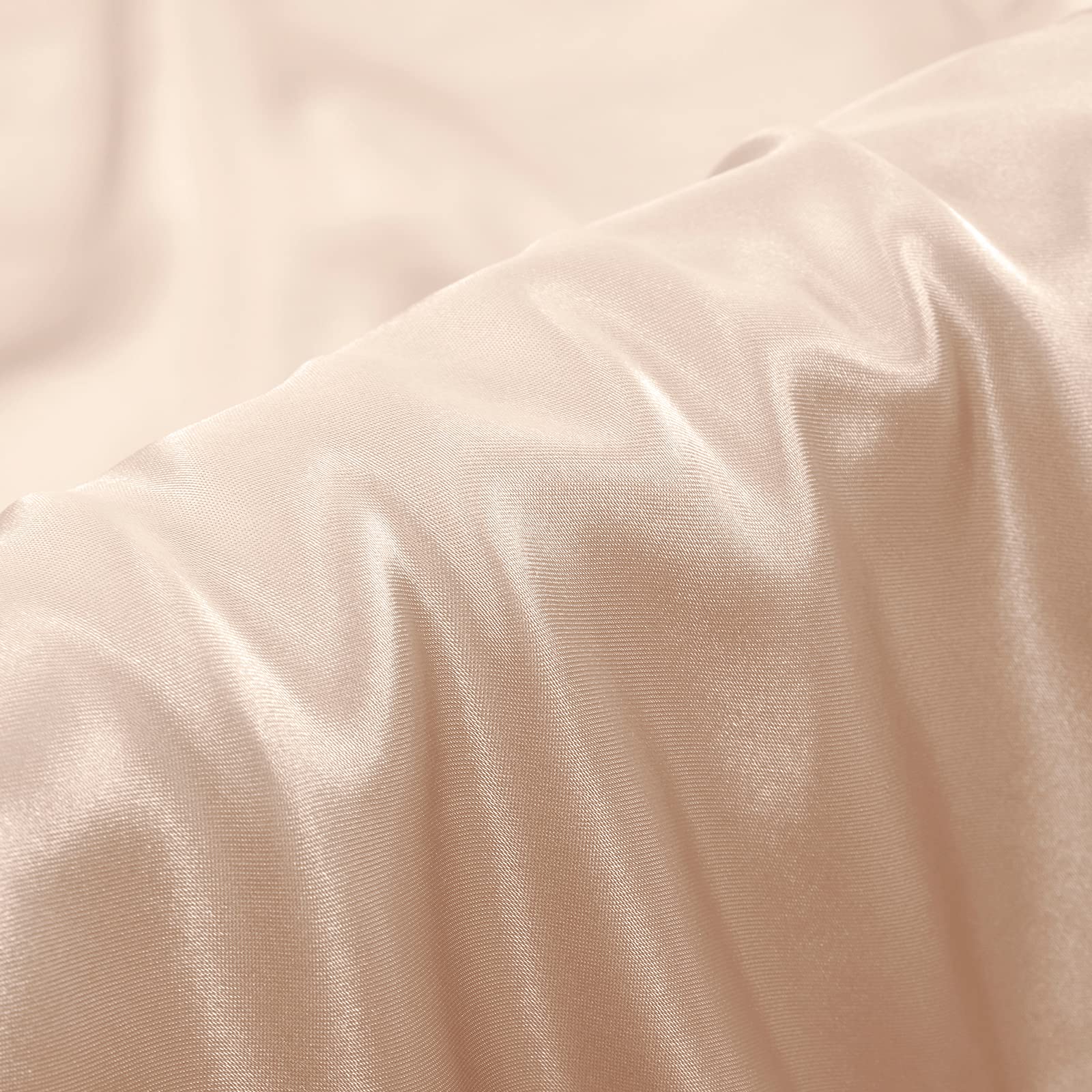 Aormenzy Beige Satin Pillowcase For Hair And Skin, Satin Pillow Cases For Women Standard Size Set Of 2 With Envelope Closure Sil