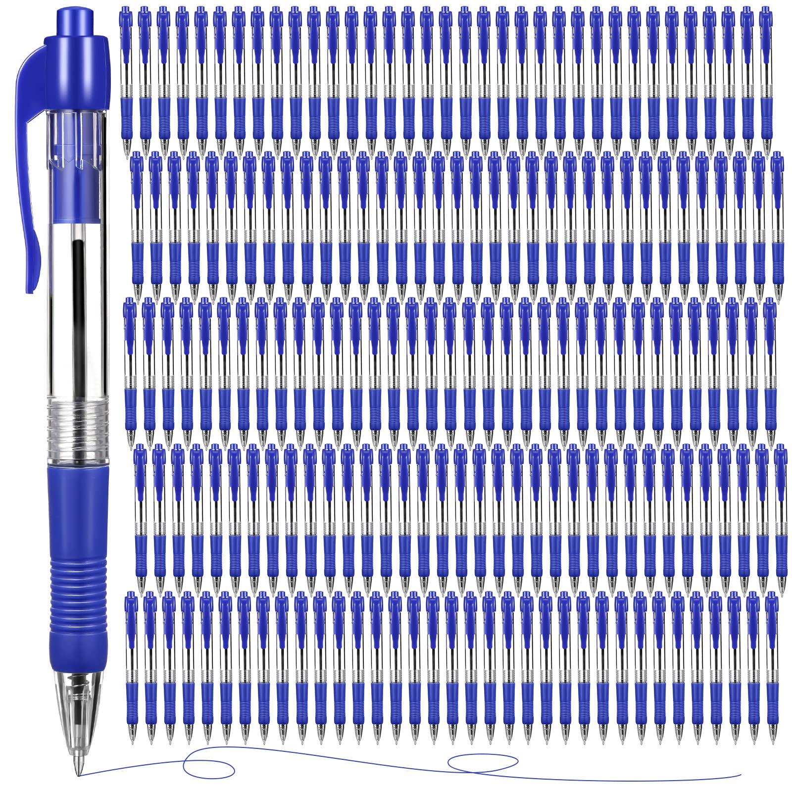 Fainne 200 Pack Retractable Ballpoint Pen 1.0 Mm Medium Point Click Pen Refillable Smooth Writing Pens With Grip Work Pen Ball P