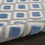 HomeRoots Blue/Grey 100% Polypropylene 6’ x 9’ Blue and Gray Indoor Outdoor Area Rug