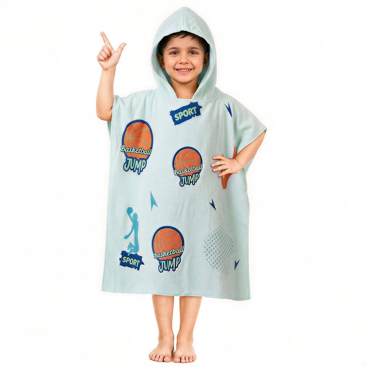Yellow Weaves Kids Hooded Poncho Towel for Boys & Girls | Ultra Soft Microfiber Quick Dry Beach, Bath & After Shower Wearable To